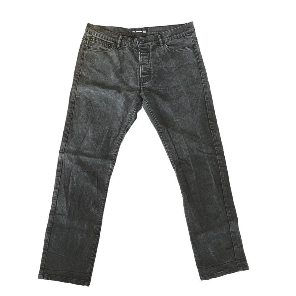 The Kooples Slim Fitted Black Acid Wash Jeans 34